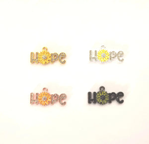 10pcs Aolly Letter HOPE Charms for DIY Bracelet Making