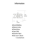 10pcs Alloy Z Charms for DIY Jewelry Making