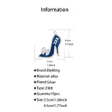 10pcs Z B High-heeled Shoes Charms for DIY Jewelry