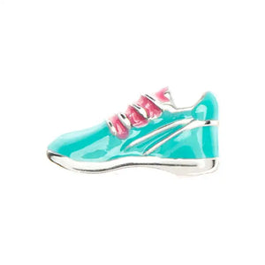 10pcs Aqua Running Shoe Charms for Locket Necklace