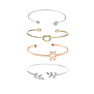 10pcs Love Knot CZ Bangle Bracelet for Women