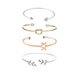 10pcs Love Knot CZ Bangle Bracelet for Women