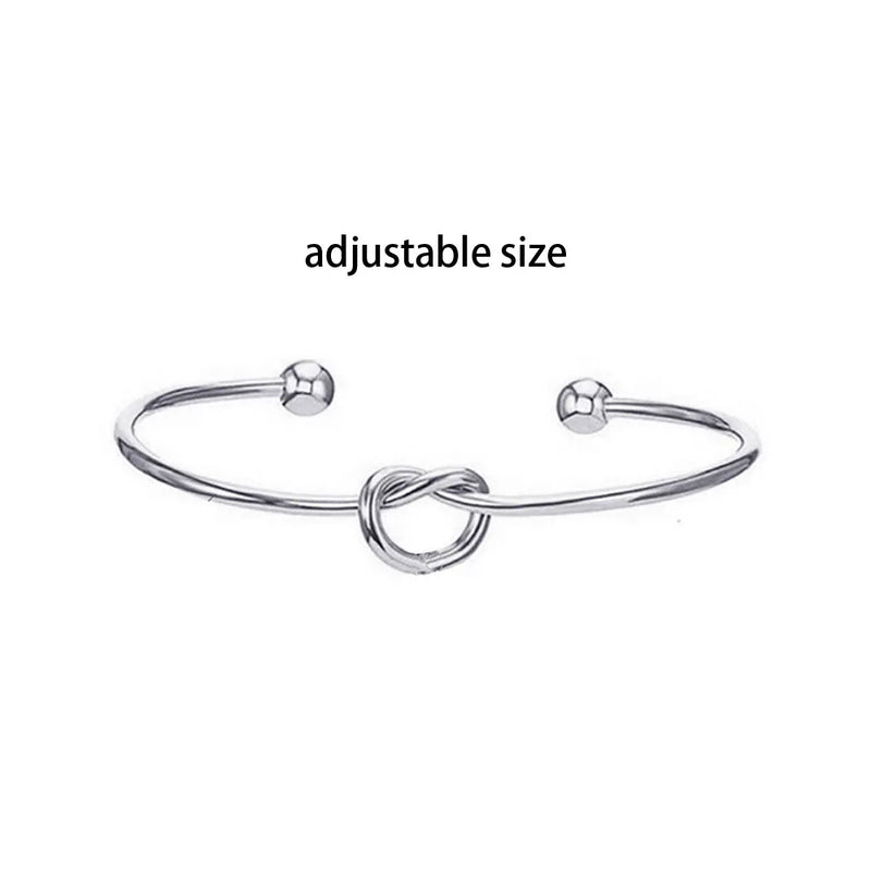 10pcs Love Knot CZ Bangle Bracelet for Women