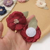 10pcs Silk Flower Head With Leaves for Home Wedding Decor DIY Handicrafts