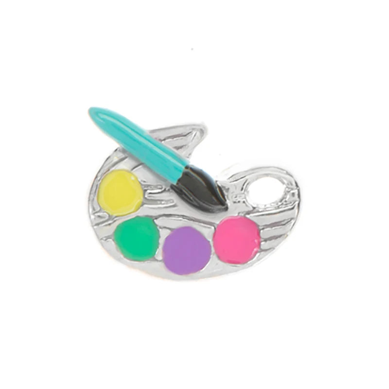 10pcs Artist Pallet Charm for Glass Locket