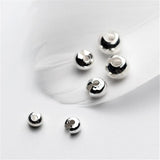 10pcs 925 Sterling Silver Crimp Bead Knot Cover Clasp For DIY Earring