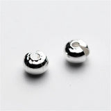 10pcs 925 Sterling Silver Crimp Bead Knot Cover Clasp For DIY Earring