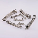 10pcs Rhodium Bow Hairpin French Barrette Sty