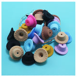 10pcs BPA Silicone Cowboy Hat Beads Teether Baby Nursing Necklace