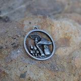 10pcs Antique Silver Plated Mushroom Pendant Forest Charm DIY