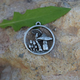 10pcs Antique Silver Plated Mushroom Pendant Forest Charm DIY