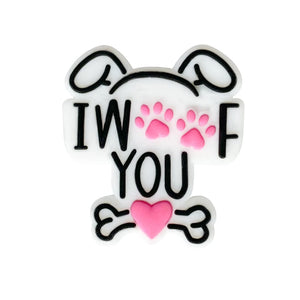 10pcs Baby Silicone Dog Teether Chewing Beads DIY Baby Pacifier Chain Toy