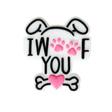 10pcs Baby Silicone Dog Teether Chewing Beads DIY Baby Pacifier Chain Toy