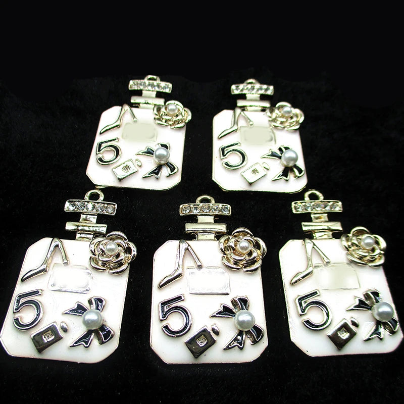 10pcs/Bag Big Size Rhinestone Perfume Enamel Charms Pendants
