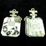 10pcs/Bag Big Size Rhinestone Perfume Enamel Charms Pendants
