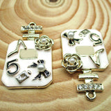 10pcs/Bag Big Size Rhinestone Perfume Enamel Charms Pendants