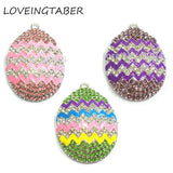 Easter Series 1: Rhinestone/Enamel Baby Chicks Pendant - 10pcs/Bag
