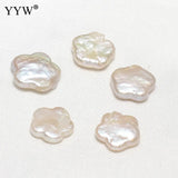 10pcs/Bag Flower No Hole Natural Freshwater Pearl Beads 10-12mm