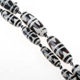 10pcs Tibetan Agates Dzi Beads Black/Red Healing 11/12/16mm