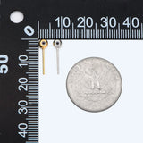10pcs Ball Stud Earring Post With Rubber, Rhodium Plated (GB-2794)