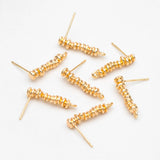 10pcs Bar Ear Studs 21mm Plated Brass Long Bar Earrings