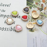 10pcs Heart-Shaped Metal Pearls for Clothing DIY