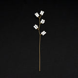 Beaded Leaf Sprigs on Wire, Flower Tassel Hair Accessories
