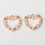 10pcs Heart Enamel Charms Romantic Love Pendants DIY Jewelry Crafts