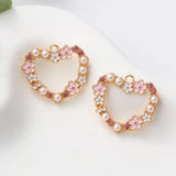 10pcs Heart Enamel Charms Romantic Love Pendants DIY Jewelry Crafts