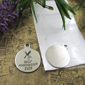 10pcs Hairdresser Ever Charms Pendant DIY Jewelry Making Findings