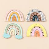 10pcs Resin Rainbow Charms Pendants for DIY Jewelry