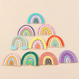 10pcs Resin Rainbow Charms Pendants for DIY Jewelry