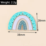 10pcs Resin Rainbow Charms Pendants for DIY Jewelry