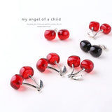 10pcs Cherry Metal Fruit Charms for Earring Making 29x30mm