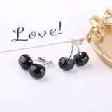 10pcs Cherry Metal Fruit Charms for Earring Making 29x30mm