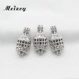 10pcs Birdcage Pearl Cage Silver Oil Diffuser Bead Locket Pendants