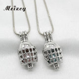 10pcs Birdcage Pearl Cage Silver Oil Diffuser Bead Locket Pendants