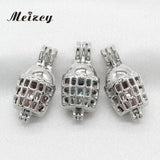 10pcs Birdcage Pearl Cage Silver Oil Diffuser Bead Locket Pendants