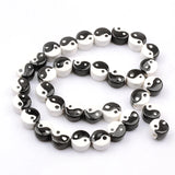 10pcs Tai Chi Ceramic Beads For Jewelry Making 8/10mm Porcelain Spacer Beads