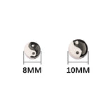 10pcs Tai Chi Ceramic Beads For Jewelry Making 8/10mm Porcelain Spacer Beads