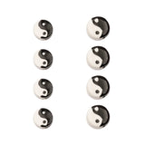 10pcs Tai Chi Ceramic Beads For Jewelry Making 8/10mm Porcelain Spacer Beads