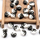 10pcs Tai Chi Ceramic Beads For Jewelry Making 8/10mm Porcelain Spacer Beads