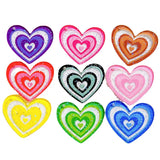 10pcs Bling Love Acrylic Earring Charms Hearts Keychain Pendant