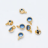 10pcs CZ Paved Charm Pendants 4x6mm