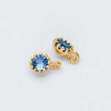 10pcs CZ Paved Charm Pendants 4x6mm