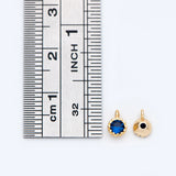10pcs CZ Paved Charm Pendants 4x6mm, Real Brass, Mini Cubic Zirconia Charms