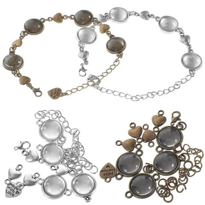 10pcs Bracelet Bezel Settings Jewelry Making Bezels Blank Bezels