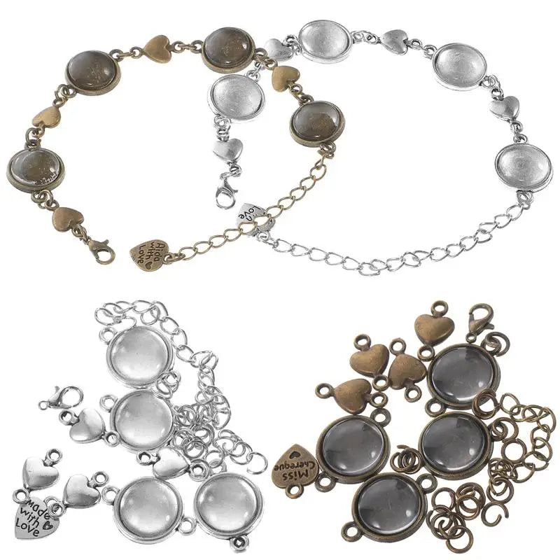 10pcs Bracelet Bezel Settings Jewelry Making Bezels Blank Bezels
