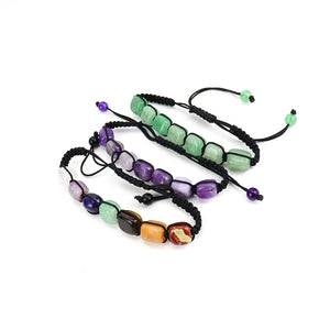 10pcs Chakra Stone Yoga Bracelet Crystal Beads Rainbow Jewelry