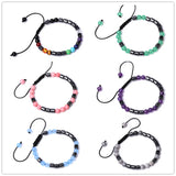 10pcs Braided Hematite Chakra Stone Bead Bracelet Strand